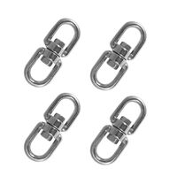 4 x Chain Swivel Eye Eye 6mm 316 Stainless Steel