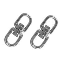 2 x Chain Swivel Eye Eye 8mm (M8) 316 Stainless Steel