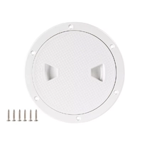 Deck Plate 112mm (4") Plastic Round Inspection Port Hatch White