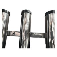 Lobster Marine Deluxe Side Mount 6 Rod Holder Signature Range - Premium Hand Polished Stainless Steel 316