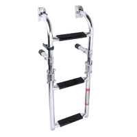  Folding Boat Ladder Stainless Steel 316 Anti-slip 1 + 2 Steps