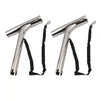 2 x Outrigger Rod Holder Premium Marine 316 Stainless Steel 40mm Tube