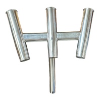 Adjustable Triple Outrigger 3 Way Rod Holder 316 Stainless Steel