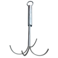 Reef Pick Anchor Medium, Galvanised 8mm - 4 prong