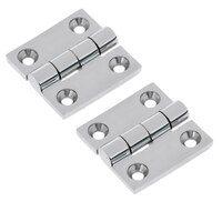 2 x Boat Door Hinge 38 x 38mm 316 Stainless Steel (PAIR)