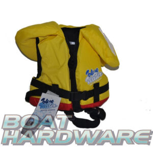 Child Medium Sized Blue Water Life Jacket (Yellow and Red)