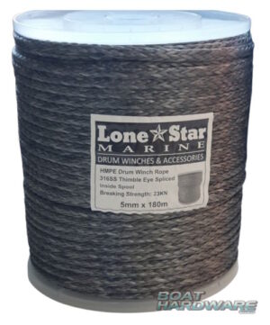 Lone Star Hi Spec HMPE Drum Winch Rope (180m x 5mm)