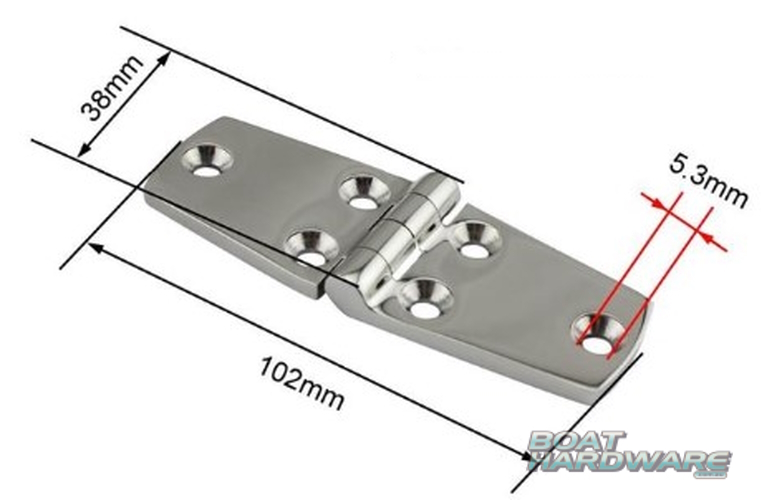100mm 6 hole Door Hinge - Image 2
