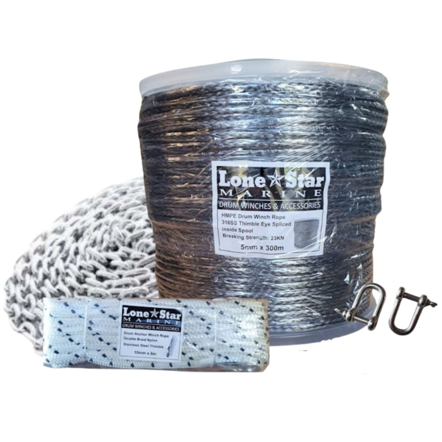 Lone Star Hi Spec Rope and Chain Kit (300m x 5mm)
