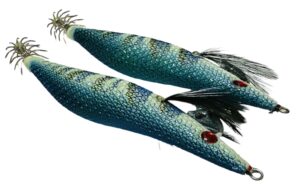 2 x Squid Jig Hosaku 3 grams Blue Tiger (UV Reactive)