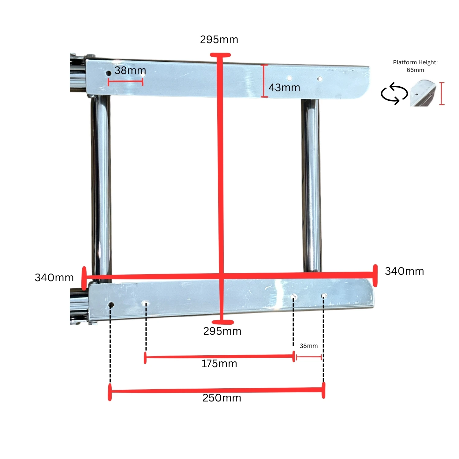 Telescopic Ladder with Platform - 3 Steps - Image 7
