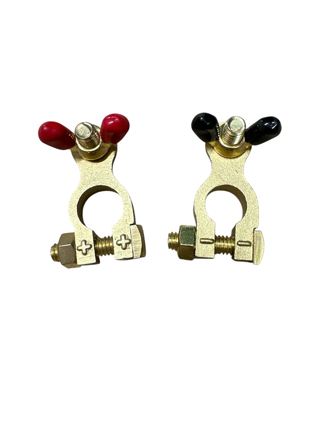 Solid Brass Battery Terminals (Positive & Negative) - Image 2