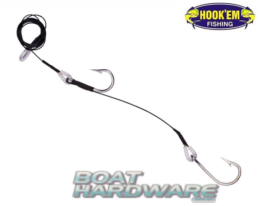 Shark/Game Rig 8/0 Double Hook with 200lb Wire Trace - Image 2
