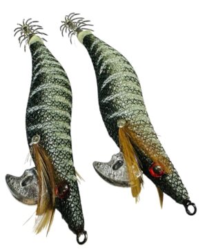 2 x Squid Jig Hosaku 3 grams Black Stripe (UV Reactive)