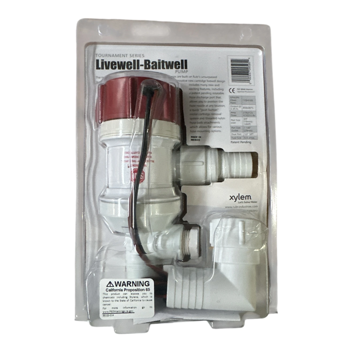 Rule Tournament Series Livewell/Baitwell Pump – 1100 GPH (405FC) - Image 3