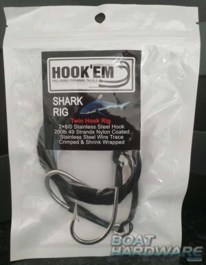 Shark/Game Rig 8/0 Double Hook with 200lb Wire Trace
