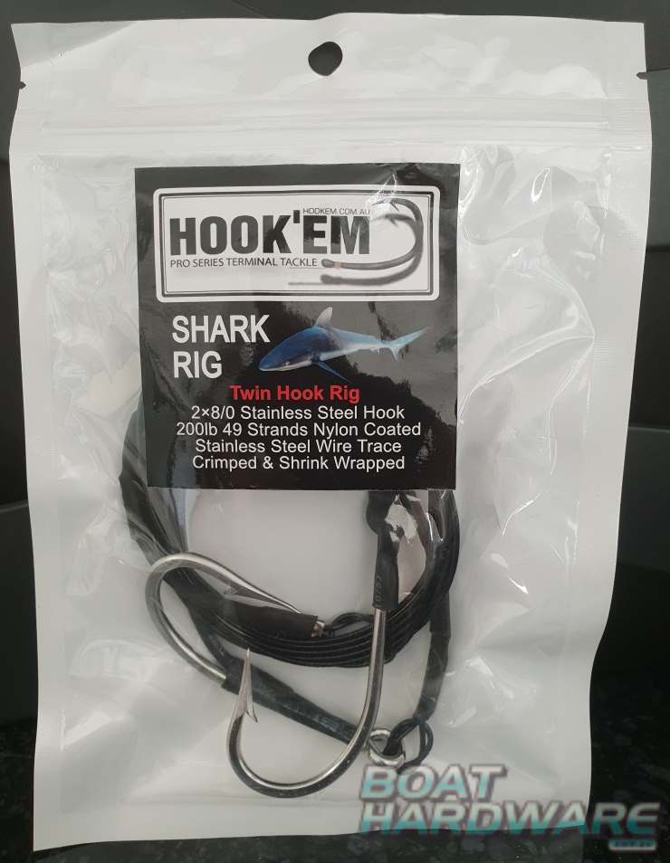 Shark/Game Rig 8/0 Double Hook with 200lb Wire Trace