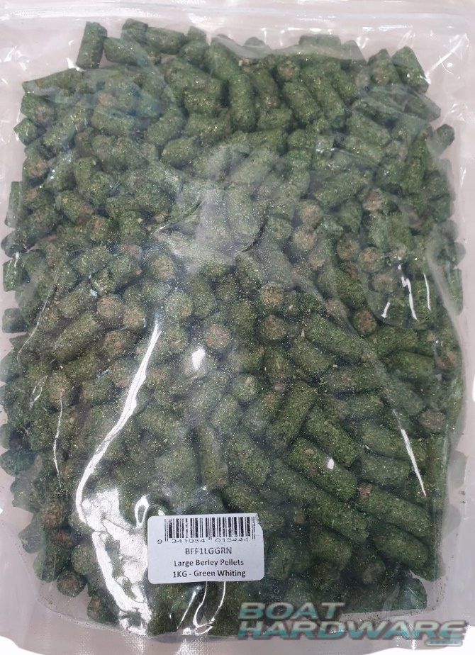 Berley Burley Bait GREEN LARGE Pellet Whiting Pack 1KG - Image 2