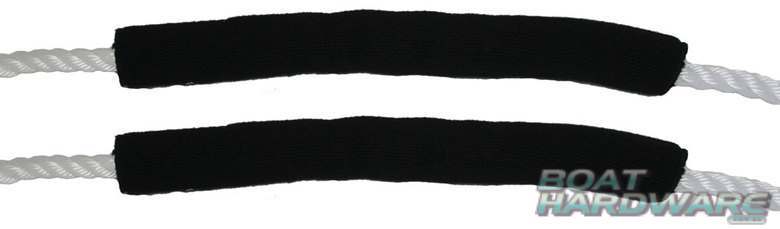 Marine Rope Cover for Fender Rope - Black 2 Pack (500mm) - Image 4