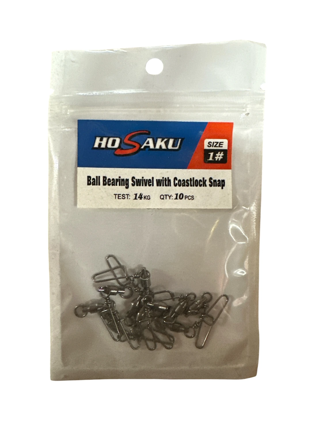Size 1 Ball Bearing Swivel with Coastlock Snap (Pack of 10) - Image 2
