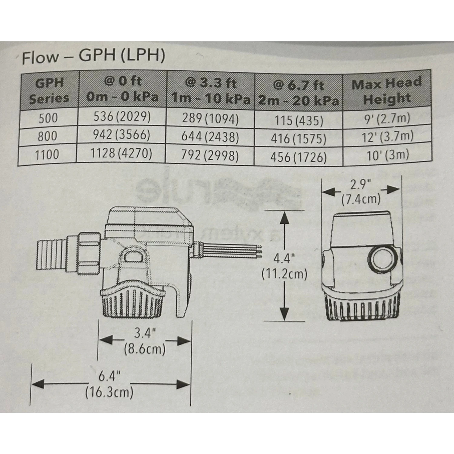 Bilge Pump Automated Rule Electric 1100 GPH - Image 8