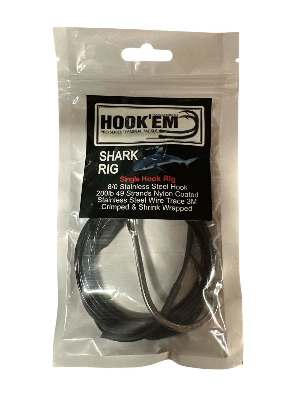 Shark/Game Rig 8/0 Single Hook with 200lb Wire Trace - Image 3