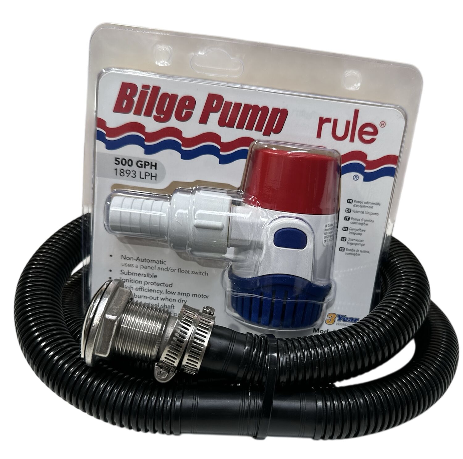 Electric Bilge Pump 500 GPH Kit