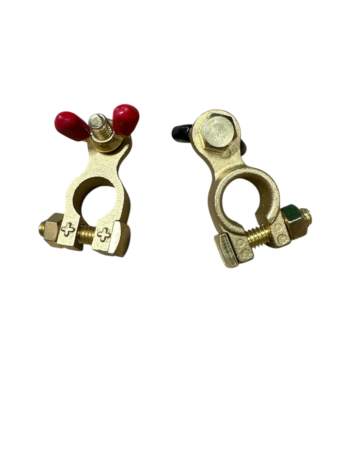 Solid Brass Battery Terminals (Positive & Negative)