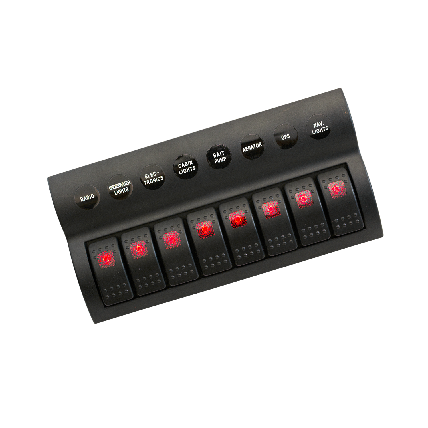 Waterproof 8 Gang Switch Panel - Pre-Wired (with Circuit Breakers)