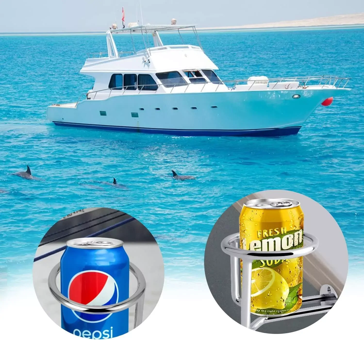 2 x Boat Cup Holders - 90mm cup width - Image 7