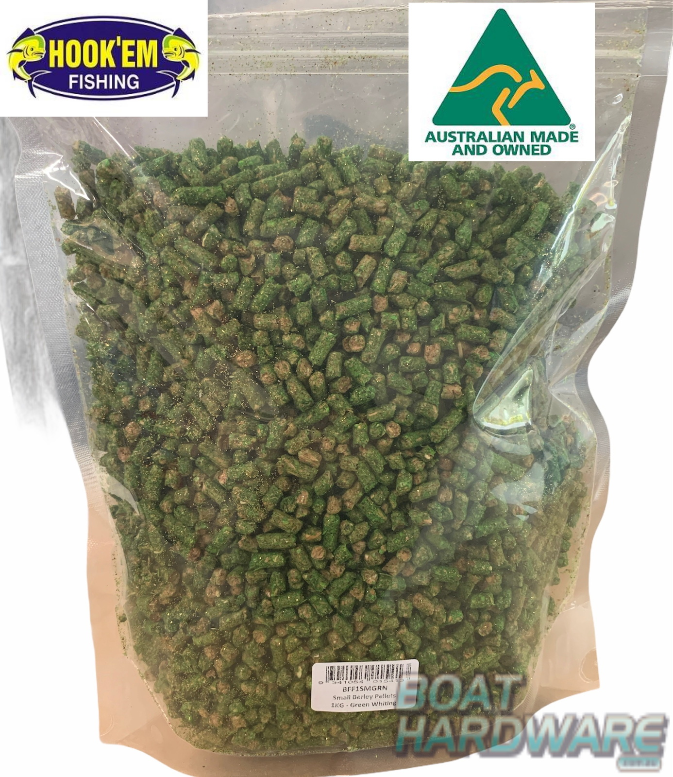 Berley Burley Bait GREEN SMALL Pellet Whiting Pack 1KG - Image 2