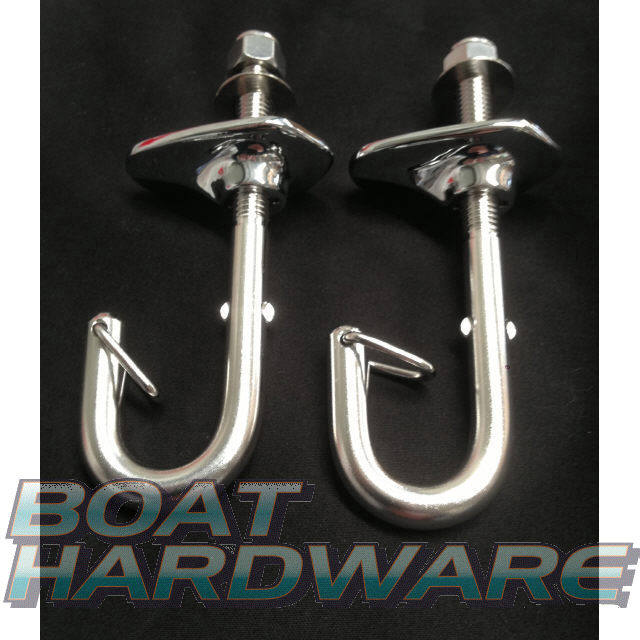 2 x Boat Ski Hooks Stainless Steel for Ski Rope Transom mount - Image 4