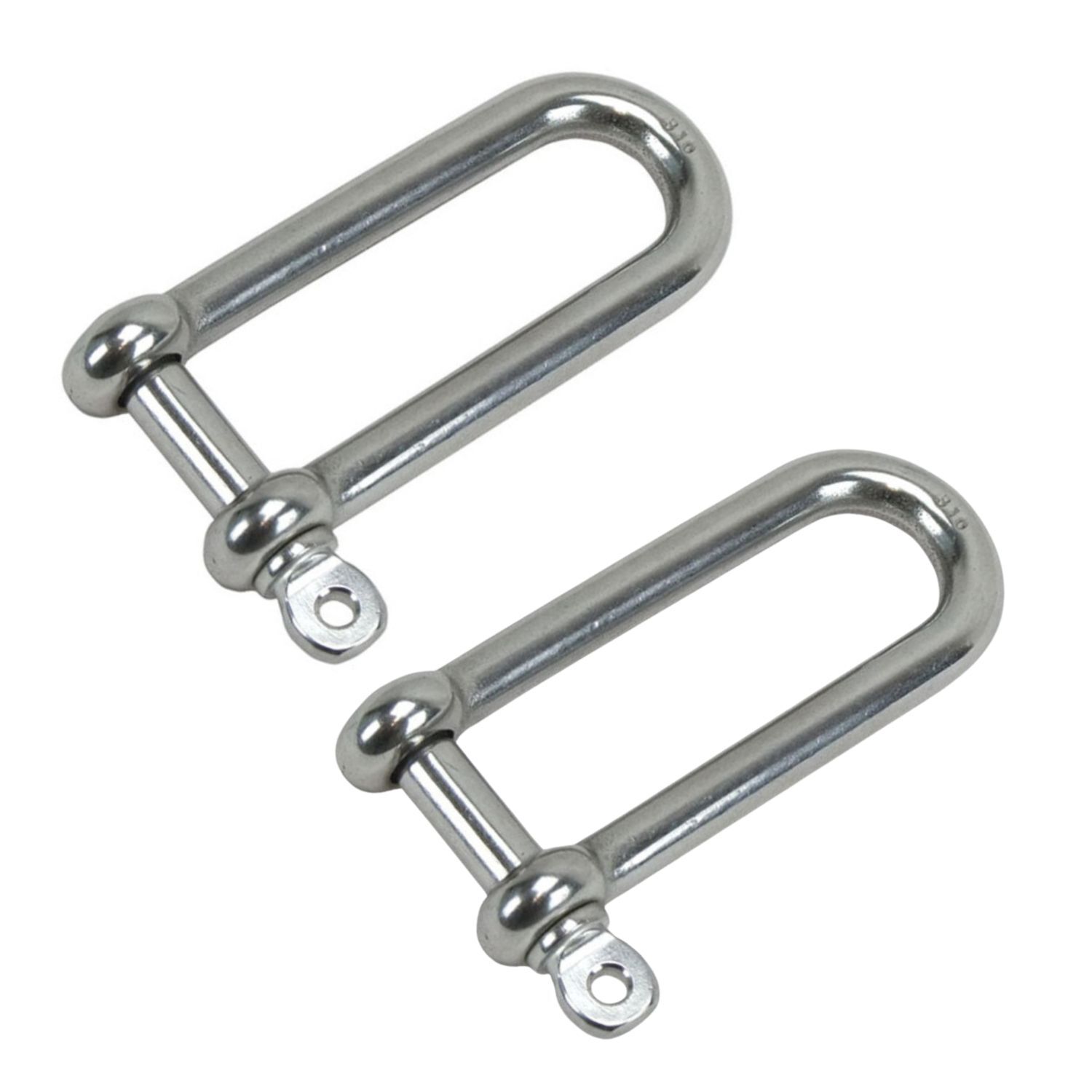 2 x Long D Shackle - 10mm