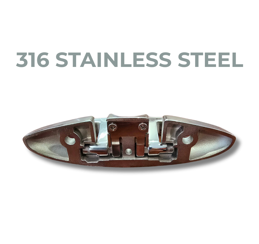 Boat Cleat Folding x 2 - 129mm - Image 6