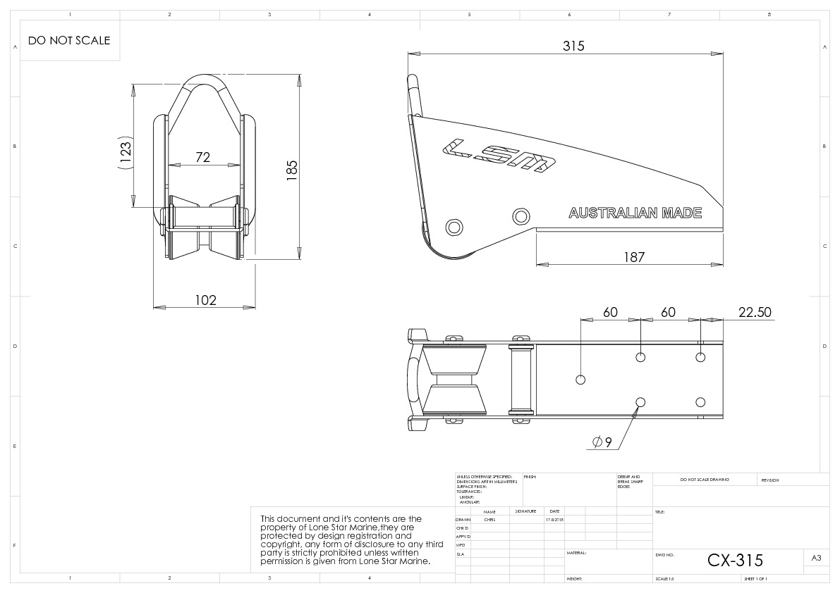 Boat Sprit Roller Lone Star CX315 - Image 5
