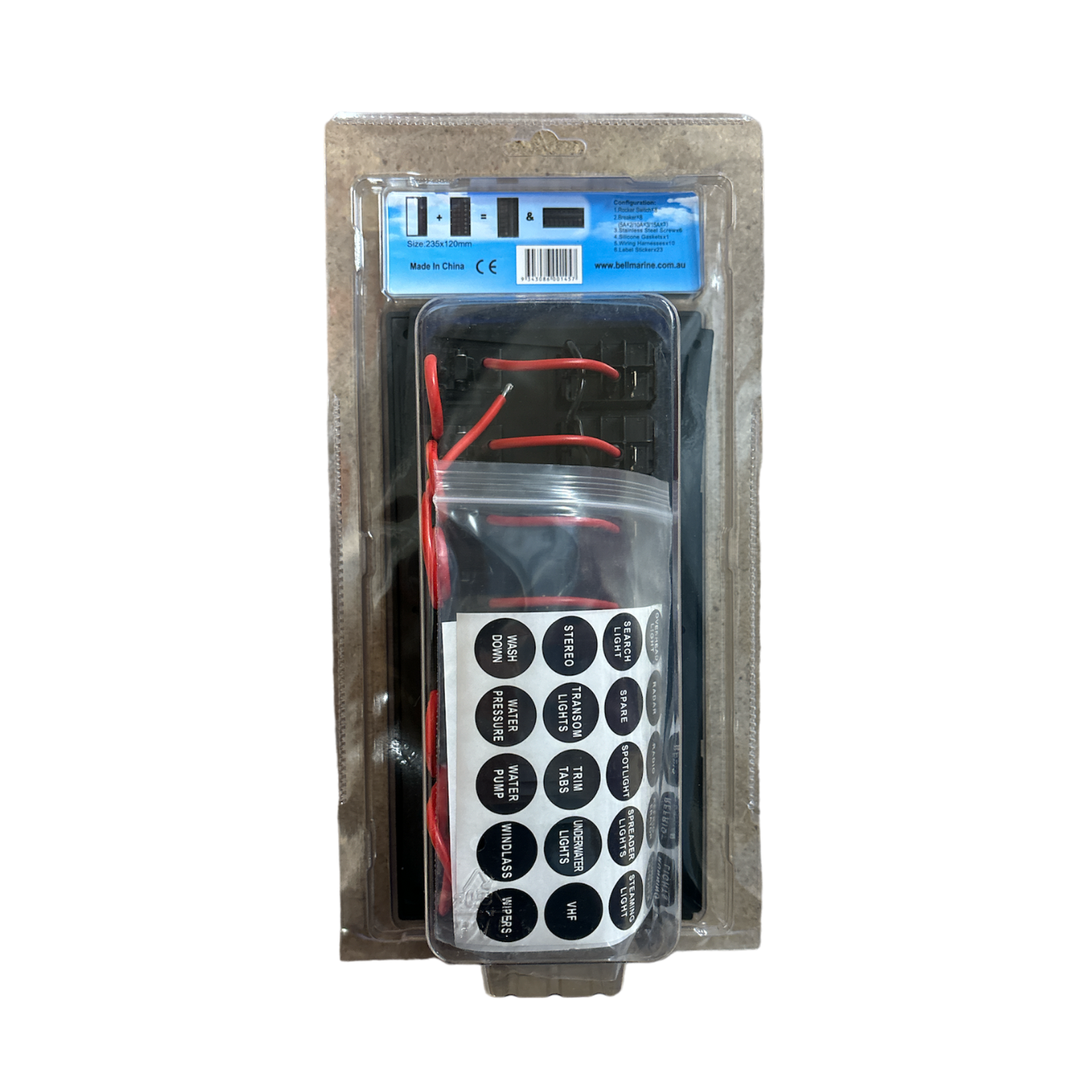 Waterproof 8 Gang Switch Panel - Pre-Wired (with Circuit Breakers) - Image 3