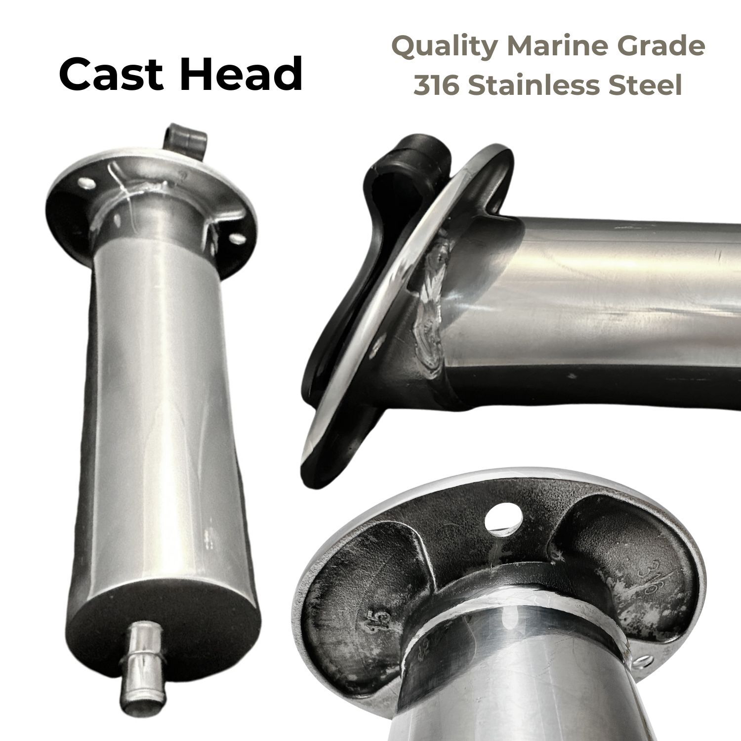 2 x Flush Mount Rod Holder – 90° – PVC Lined - Image 7
