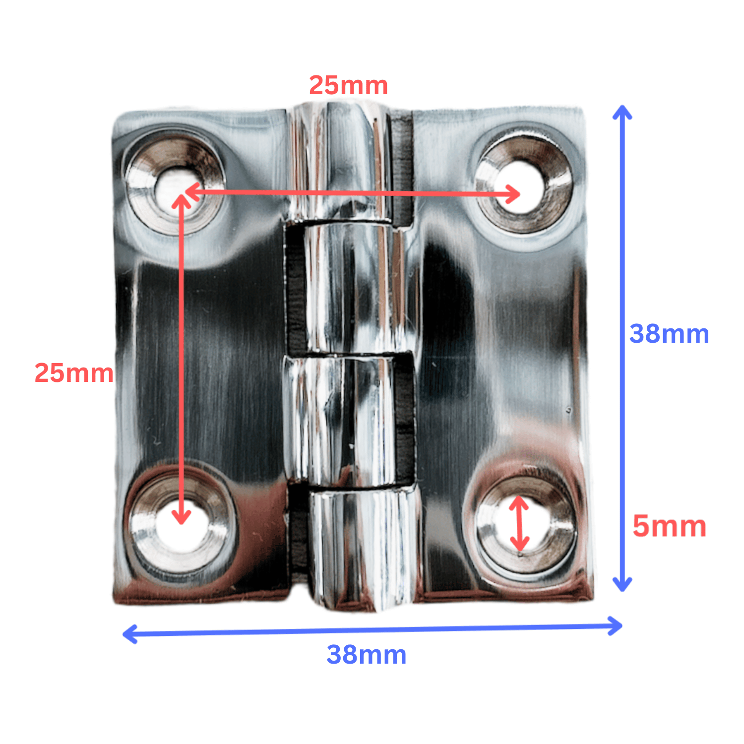 Boat Butt Hinge - 38 x 38mm - Image 5