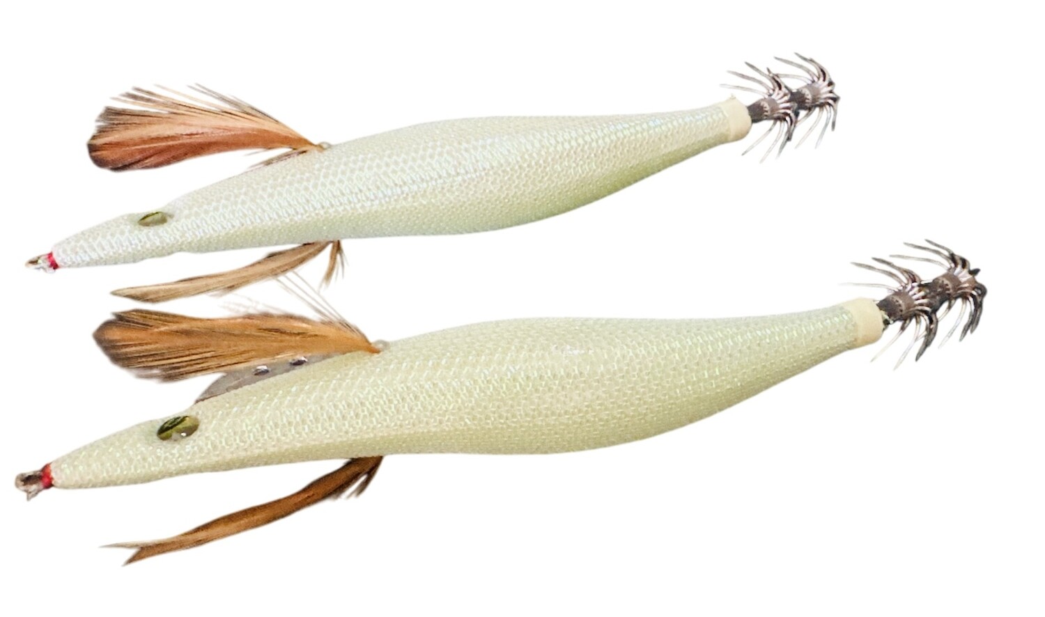 2 x Squid Jig Hosaku Master Pro 4 grams LUMO White with rattle - Image 3