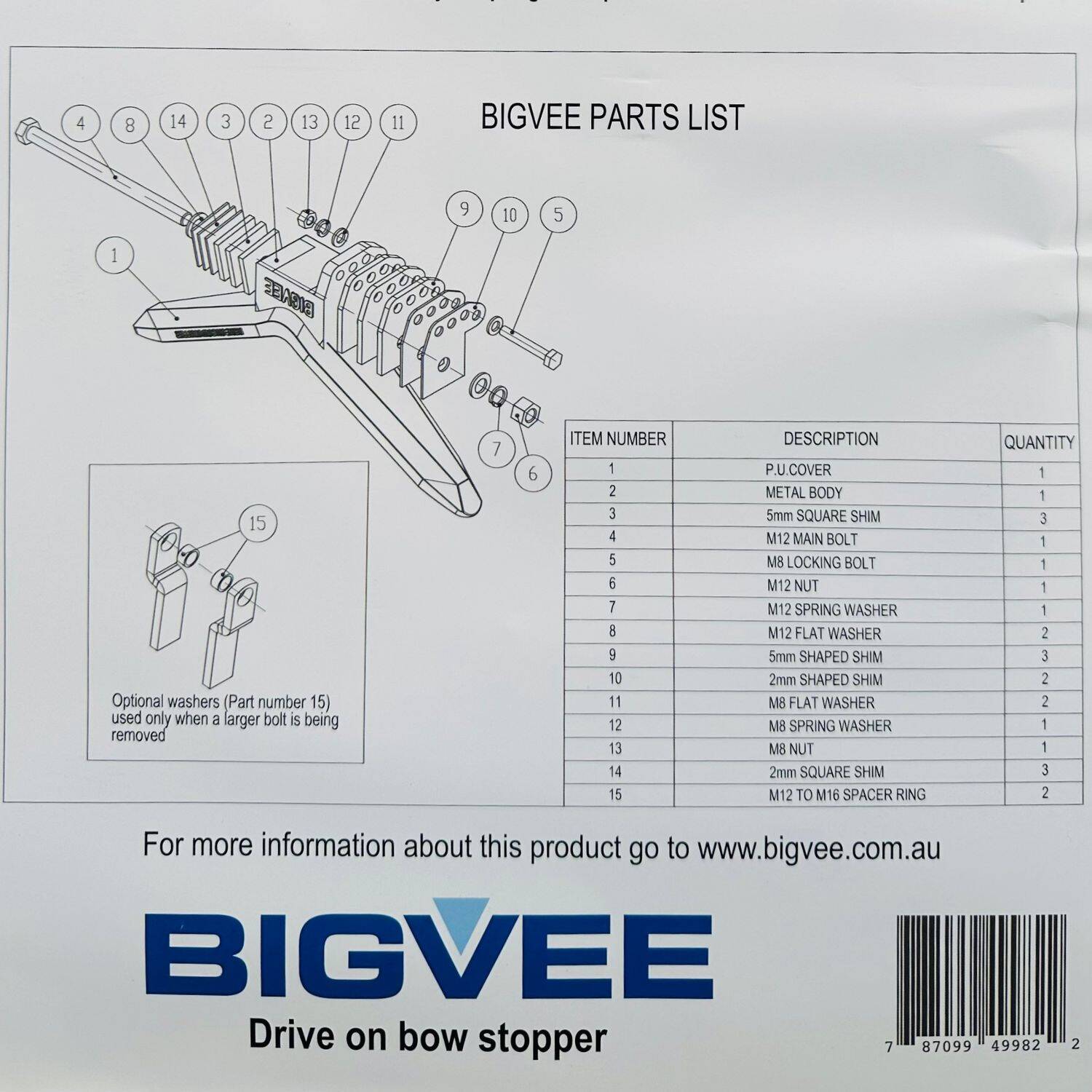 BIGVEE™ Drive on Bow Stopper - Image 10