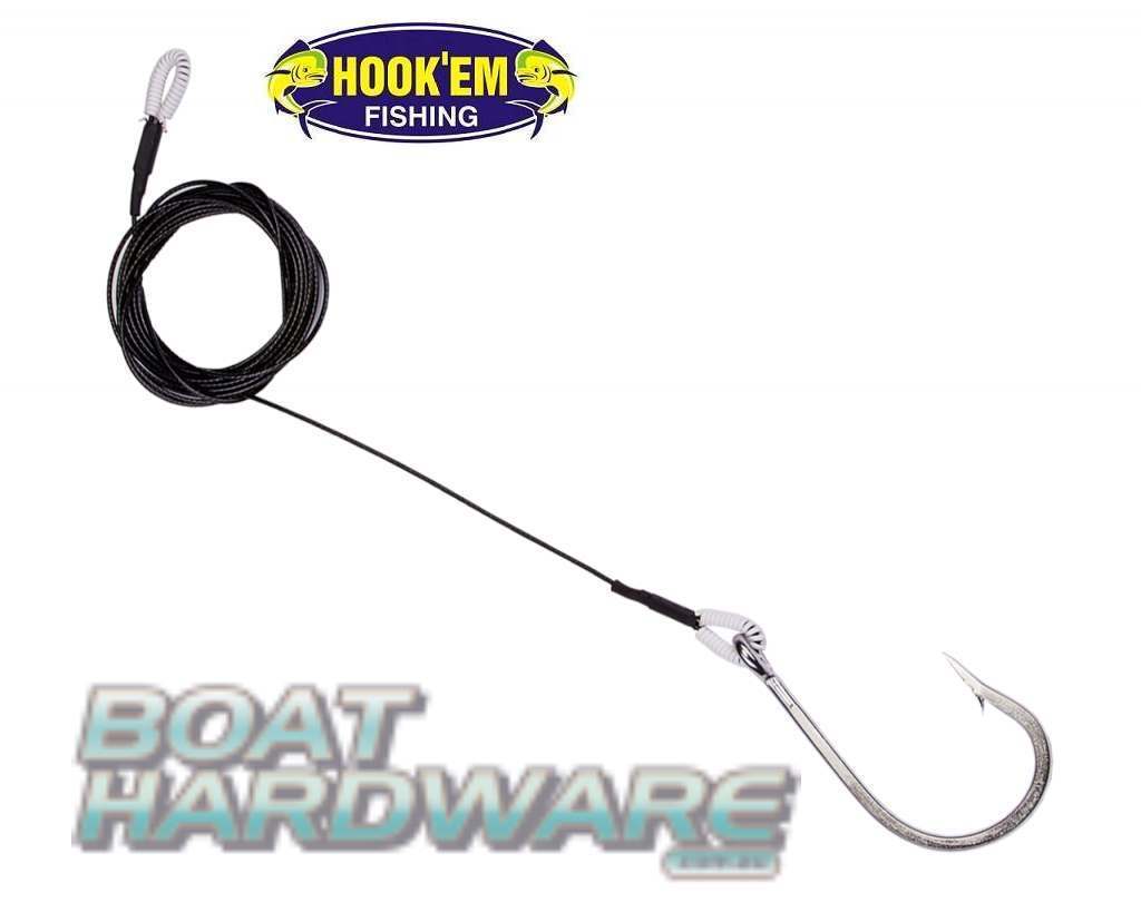 Shark/Game Rig 8/0 Single Hook with 200lb Wire Trace - Image 2