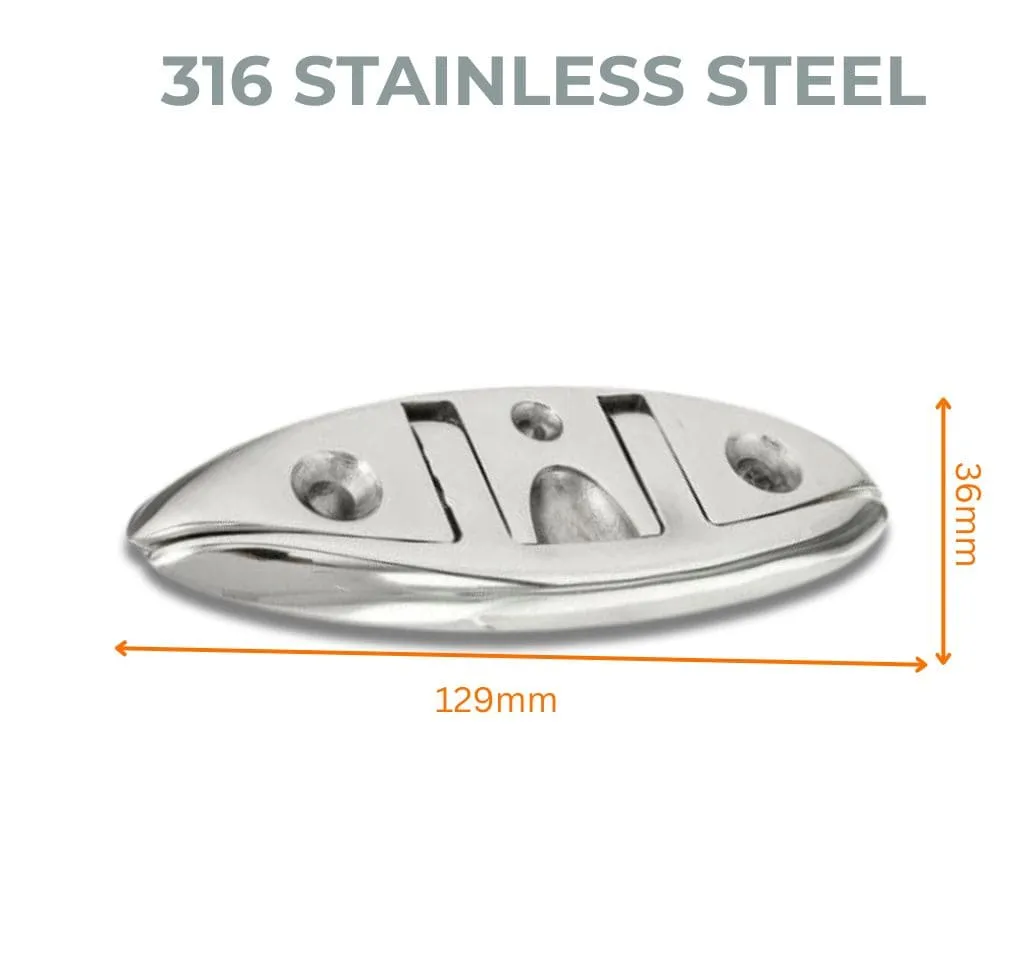 Boat Cleat Folding x 2 - 129mm - Image 4