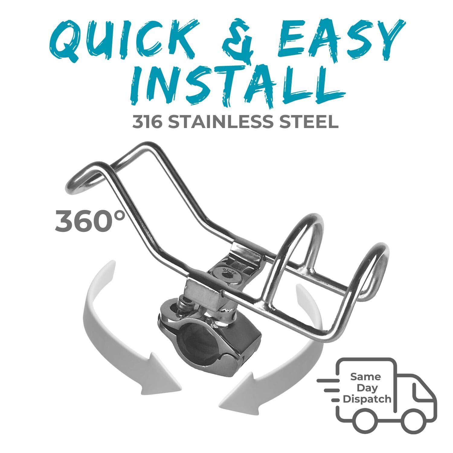 Rail Mount Rod Holder - 25mm - Image 10