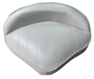 Stand-Up Boat Casting Seat Plush - Grey Vinyl