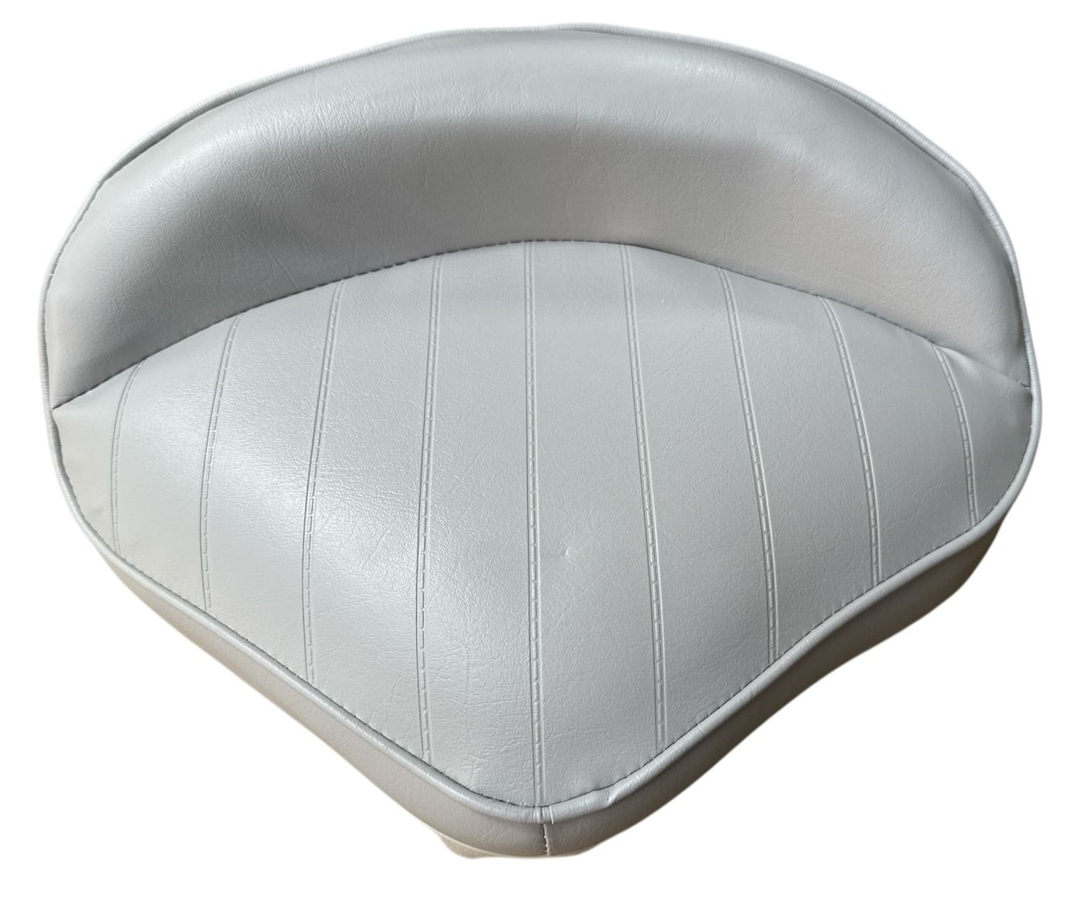 Stand-Up Boat Casting Seat Plush - Grey Vinyl