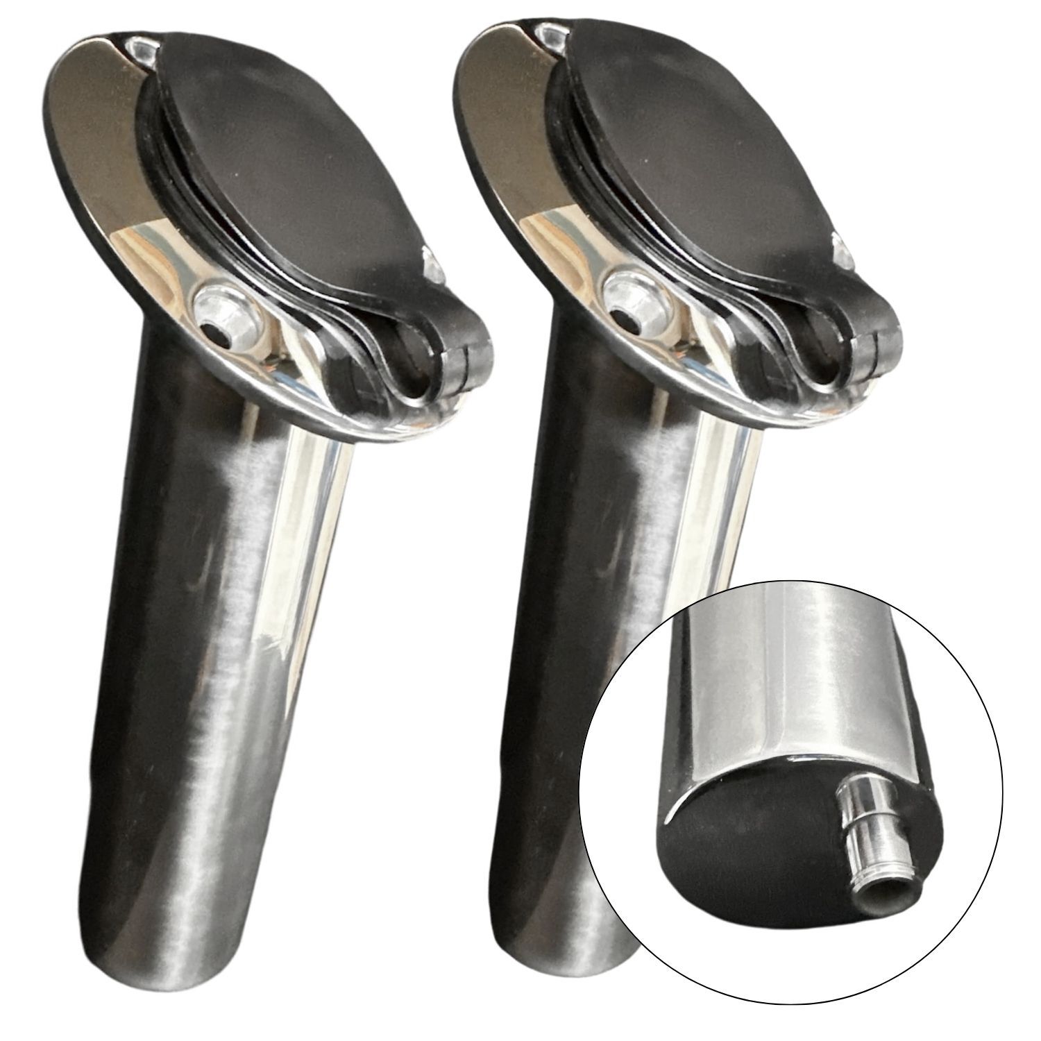 2 x Flush Mount Rod Holders – 30° – PVC Lined