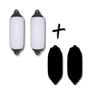 Majoni Boat Fender Kit (600mm x 180mm) - 2 pack with covers