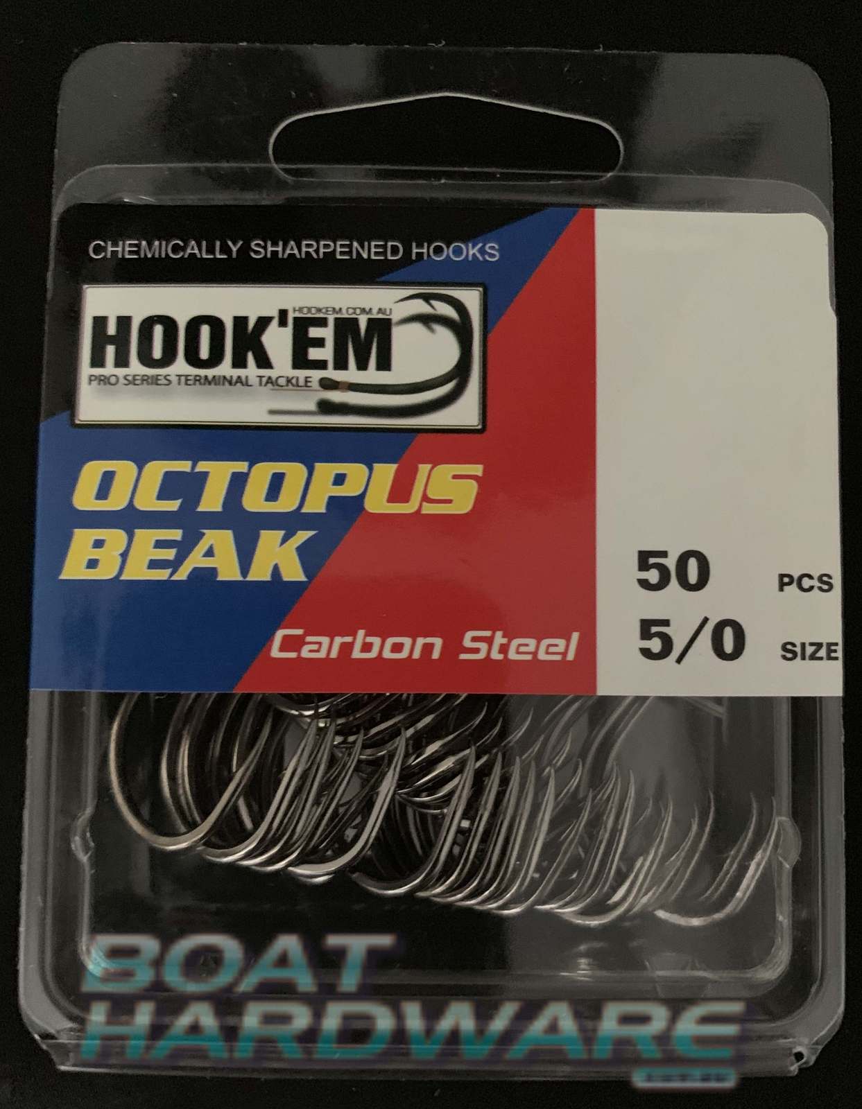 Octopus Beak Fishing Hooks – Size 5/0 (50 Pack)