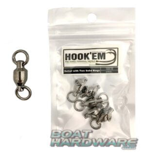 Size 2 Ball Bearing Swivel - 2 Solid Rings (Pack of 10)