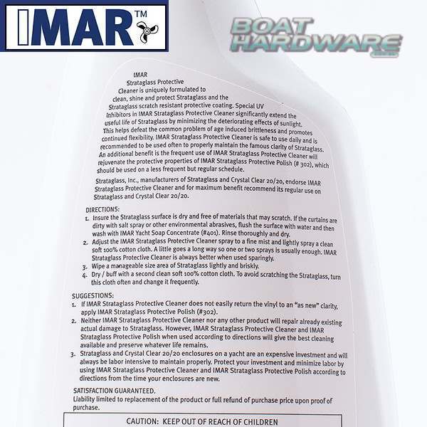 IMAR™ Strataglass Clear Vinyl Protective Cleaner & Polish #301 #302 - Image 6
